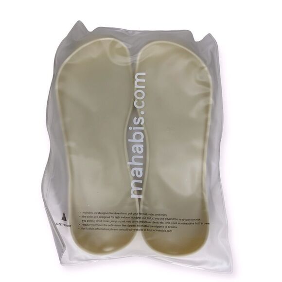 NEW Mahabis Cream Detachable Slipper Replacement Soles Size 38 Women’s 7.5 - Picture 1 of 6